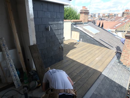 L shape dormer Chiswick W4 with roof terrace