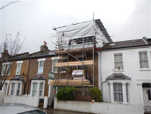 New dormer loft conversion project in Shepherds Bush W12