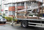 Loft Conversion Cheam Scaffolding going up