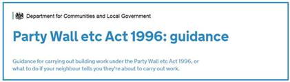 Guidance for carrying out building work under the Party Wall etc Act 1996