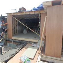 Hayden of Ash Island Lofts fixing up the L shape dormer in Chiswick W4