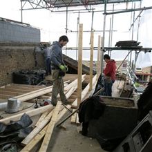 Hayden and Dylan of Ash Island Lofts busy building an L shaped dormer in Ealing W5