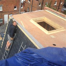 Spanish slates on this L shaped mansard loft conversion in Shepherds Bush W12