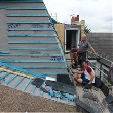 L shaped mansard roofing in natural slate Tooting SW17 Ash Island Lofts