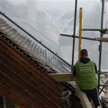 Scaffolding up, roof off and now its time to build the dormer at this loft conversion in Cheam.