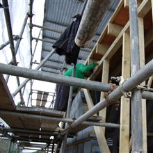 Building the gable wall at our hip top gable loft conversion in Cheam.