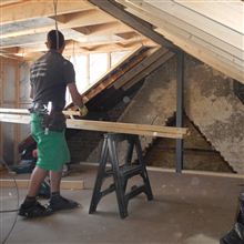 Hayden doing internal studwork in the dormer in W4