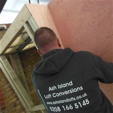 Anthony building the marsard windows in Chiswick.