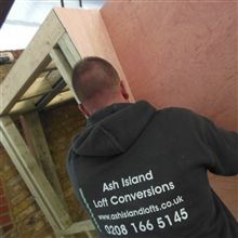 Anthony building the marsard windows in Chiswick.