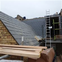 Real slate roof Wandsworth Common mansard loft conversion Ash Island Lofts