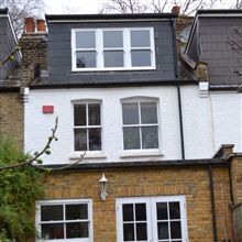 Rear dormer in Chiswick with hardwood sash windows