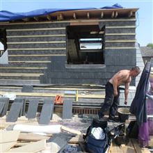 Spanish slates are going onto the side of this dormer in Landells Road SE22