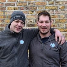 Cory and Zoli - our excellent tilers here at Ash Island Lofts