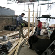 L shaped dormer in Ealing W13 - here is Dylan, Billy and Hayden starting framing up the dormer.